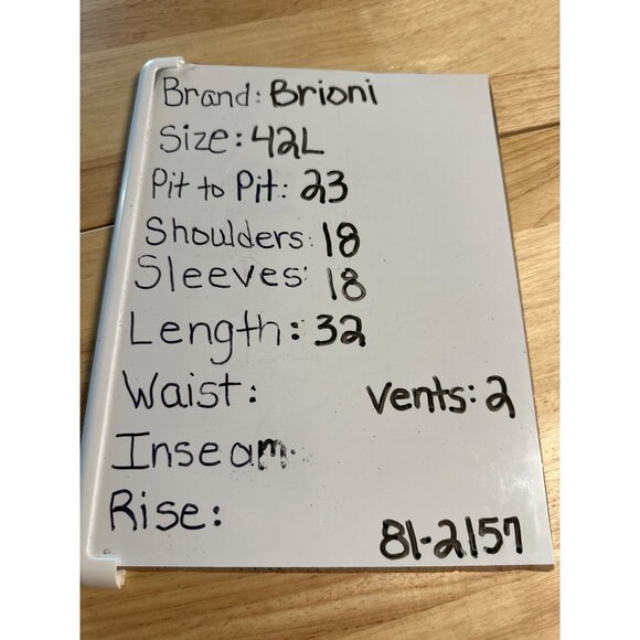 Brioni Palatino Blazer Men's 42L Cashmere 3-Button Brown Black Houndstooth - Picture 11 of 11